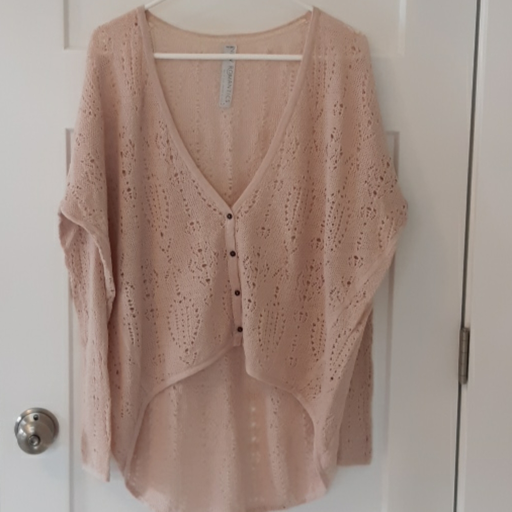 Free People New Romantics long sleeve beige knit